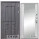 Входная дверь Diva МД-42 205x96см правый цвет Д15 белый софт/сандал серый с зеркалом