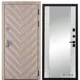 Входная дверь Diva Дива-98 205x96см правый цвет Д15 белый софт/орех шоколадный с зеркалом