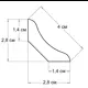 Плинтус напольный деревянный гладкий Timber&Style 12x40x1000мм комплект из 4 шт