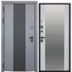 Входная дверь Diva МХ-51 205x86см левый цвет лофт белый/серый с зеркалом