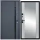 Входная дверь Diva STR МХ-45 205x96см левый цвет Д15 белый софт/черный кварц с зеркалом