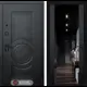 Входная дверь Labirintdoors Гранд 205x96см правый цвет черный кварц/альберо блэк с зеркалом