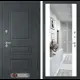 Входная дверь Labirintdoors Атлантик 205x88см правый цвет белый софт/шагрень с зеркалом