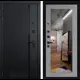 Входная дверь Labirintdoors Пиано 205x88см левый цвет бетон светлый/черный кварц с зеркалом П18