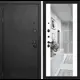 Входная дверь Labirintdoors Вулкано 205x88см левый цвет белый софт/антрацит софт с зеркалом