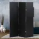 Ширма тканевая Дарим красиво Оксфорд черный 150x160см 3 створки