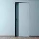Дверь скрытая CityDoors Secret глухая 80x200см грунтовка правое внутреннее открывание цвет короба черный с замком и петлями