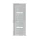 Комплект межкомнатной двери Лесма Стиль Рондо 42 отделка стеклом magic fog 200x70см пленка ПВХ цвет бетон светлый с коробом и наличниками