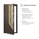 Входная дверь Torex Delta-M 10 205x95см левый цвет лиственница белая/коричневый с зеркалом