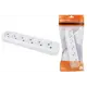 Колодка для удлинителя TDM Electric SQ1806-0038 6 розеток без заземления 4000 Вт цвет сосна