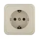 Розетка накладная Lk studio LK STANDARD 813201 с заземлением с защитными шторками, цвет бежевый