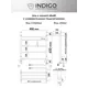 Полотенцесушитель электрический Indigo Line 400x600 мм 55 Вт с полкой лесенка цвет хром