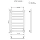 Полотенцесушитель электрический Ника Step-3 100 Вт 40x80 см правый ТЭН цвет хром