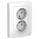 Розетка двойная встраиваемая Schneider electric Blanca 7612701 с заземлением цвет белый