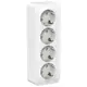 Розетка четверная накладная Schneider electric Blanca 7612730 с заземлением цвет белый