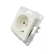 Розетка встраиваемая Ovivo Loft M+K 600-000301-218 с заземлением цвет белый