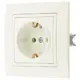 Розетка встраиваемая Bylectrica Уют РС16-339 бежевый с заземлением цвет бежевый