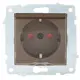 Розетка встраиваемая Ovivo Quantum/Loft/Mina/Grano 600-000319-243 с заземлением цвет мокко