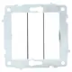Выключатель встраиваемый Ovivo Quantum-Loft-Mina-Grano 600-000201-254 3 клавиши цвет белый