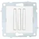 Выключатель встраиваемый Ovivo Quantum-Loft-Mina-Grano 610-000201-254 3 клавиши цвет белый