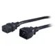 Кабель питания Hyperline IEC 320 C19 - IEC 320 C20 (3x1.5) 16A прямая вилка 3м цвет черный