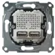 Розетка USB Schneider Electric MTN4366-0100 цвет хром