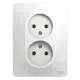 Розетка двойная встраиваемая Schneider electric Glossa GSL000120 цвет белый