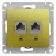 Розетка компьютерная двойная Schneider Electric Glossa GSL001085KK RJ45 цвет фисташковый