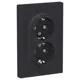 Розетка двойная Schneider Electric Atlas ATN001026 с заземлением цвет карбон