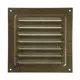 Решетка вентиляционная с сеткой Zein Люкс РМ1717З 175x175 мм металл цвет золотой