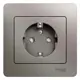 Розетка Schneider Electric GlossaGSL001244 цвет платина