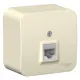 Розетка компьютерная накладная Schneider Electric BlancaBLNIA045002 RJ45 цвет молочный