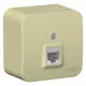 Розетка компьютерная накладная Systeme electric Blanca BLNIA045007 RJ45 цвет бежевый 2 шт.