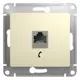 Розетка телефонная встраиваемая Systeme electric Glossa GSL000281T RJ11 цвет бежевый 2 шт.