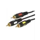 Шнур Rexant Gold 3 RCA - 3 RCA 3м черный