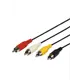 Шнур Rexant 4 RCA - 4 RCA 5м черный