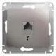 Розетка телефонная встраиваемая Schneider electric Glossa GSL001281T RJ11 цвет платина
