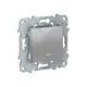 Выключатель накладной Schneider electric Unica NU520630N 1 клавиша с подсветкой цвет алюминий