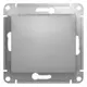 Кнопка нажимная Schneider electric Glossa GSL000315 1 клавиша цвет алюминий