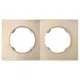 Рамка для розеток и выключателей Bylectrica Прованс квадрат 2 поста цвет шампань