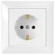 Розетка встраиваемая Bylectrica Стиль РС16-315 с заземлением цвет белый