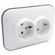 Розетка встраиваемая Ovivo Loft 404-010308-907 с заземлением цвет белый