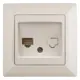 Розетка компьютерная встраиваемая Intro Solo Б0043383 RJ45 цвет кремово-белый
