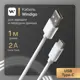 Кабель Windigo Type-C - USB 2 АTPE оплетка 1 м цвет белый
