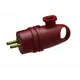 Вилка Svet SV0303-0012 220-230 В с заземлением цвет красный
