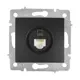Розетка компьютерная встраиваемая Lezard Karina 257669 RJ45 цвет чёрный бархат