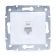 Розетка компьютерная встраиваемая Lezard Karina 257616 RJ45 цвет белый