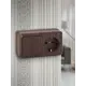 Розетка с выключателем накладная Intro Quadro Б0036155 с заземлением цвет венге