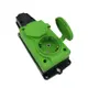 Розетка двойная Ne-ad NVO-KI-K-2-1PEN-16-54-GREEN с заземлением и крышкой 230 В 16 A цвет зеленый