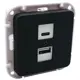Розетка USB встраиваемая Bylectrica Аструм РП5-6562 цвет карбон